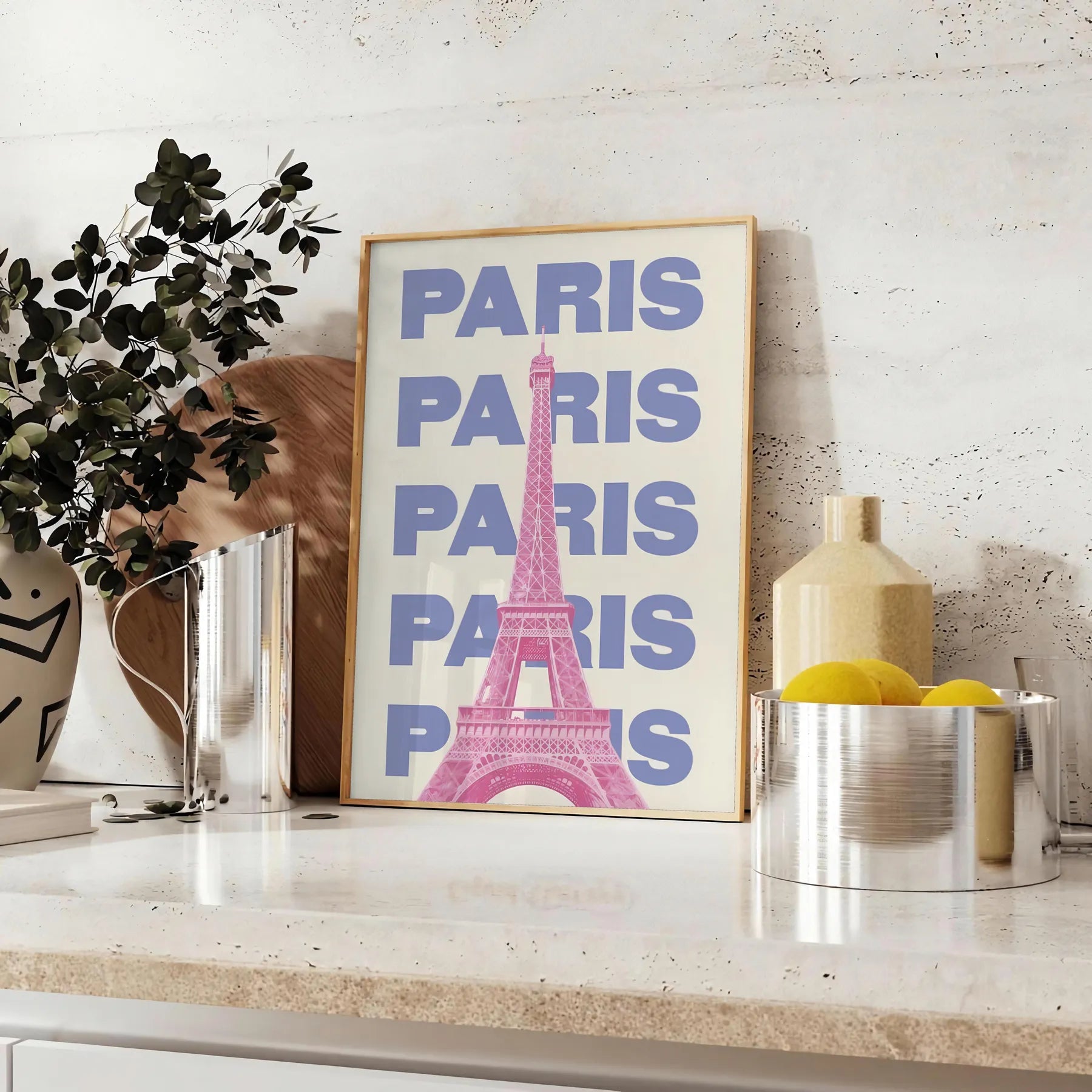 space stunning Paris poster lush green crisp white hues captivating artwork essence home ideal gift wall art print decor enthusiast sizes A4 cm A0