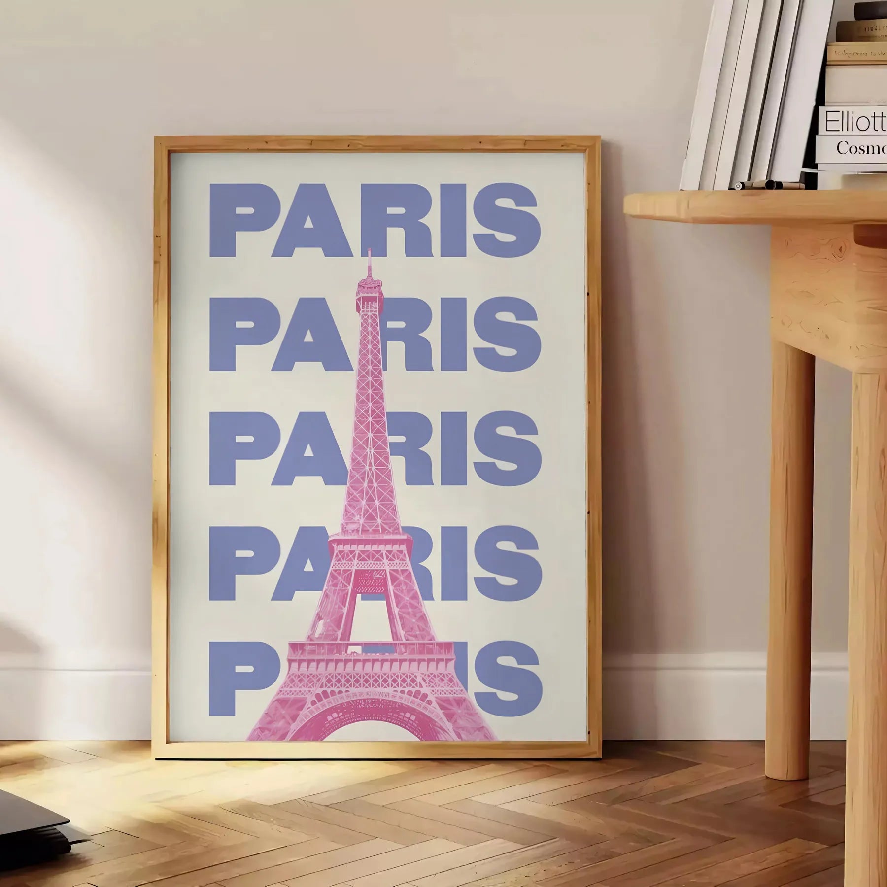 space stunning Paris poster lush green crisp white hues captivating artwork essence home ideal gift wall art print decor enthusiast sizes A4 cm A0