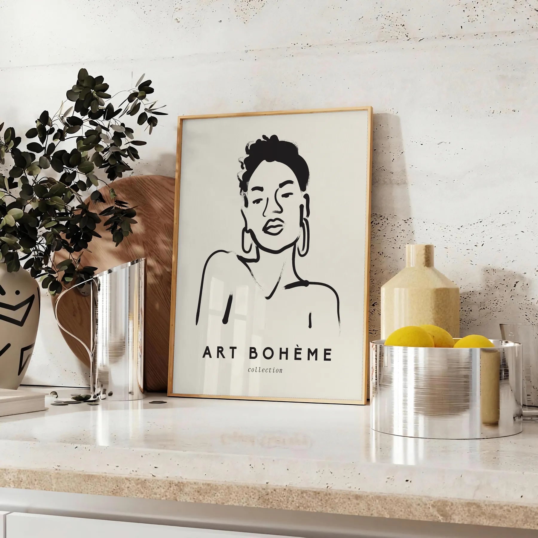 elegance Woman Boho Poster perfect soulful charm space captivating wall art piece ideal gift unique blend style inspiration size A4 cm A0