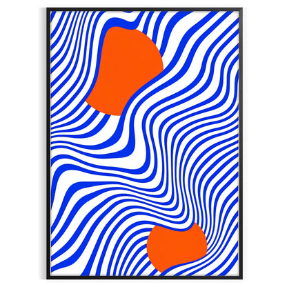 space vibrant orange blue graphic poster stunning wall art rich hues eye centerpiece unique gift personal artwork room print available standalone piece